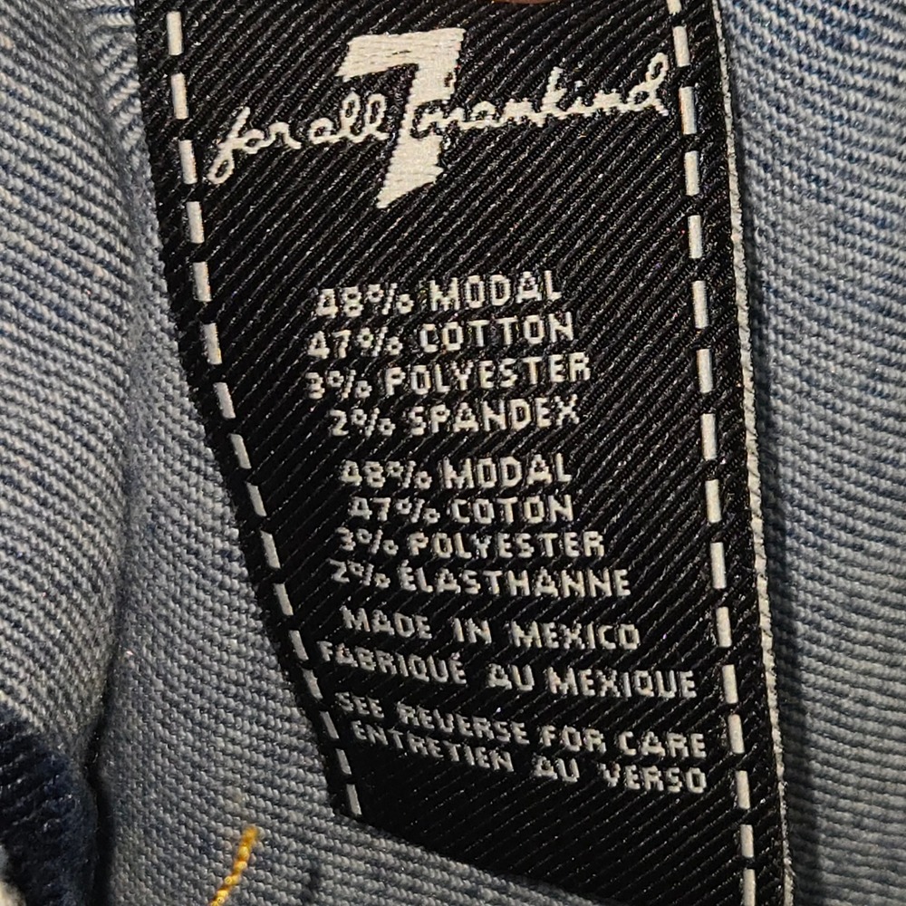 7 For All‎ Mankind Womens Denim Zip Front Midi Dress Blue Medium Wash Small S - Picture 6 of 7